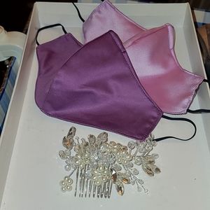 Mask & Hair Clip Bridal bundle
